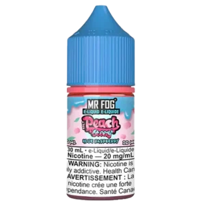Mr Fog Blue Razz Steezy Peach Ice Salt E Liquid- 30 ML - Image 1