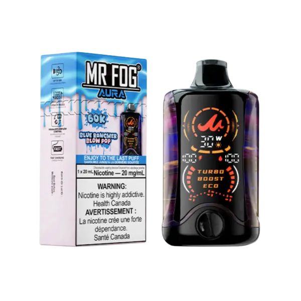 Mr Fog Aura Blue Rancher Blow Pop 60K Puffs Disposable Vape