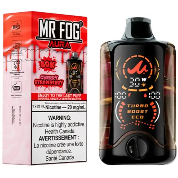 Mr Fog Aura Cherry Strawberry 60K Puffs Disposable Vape