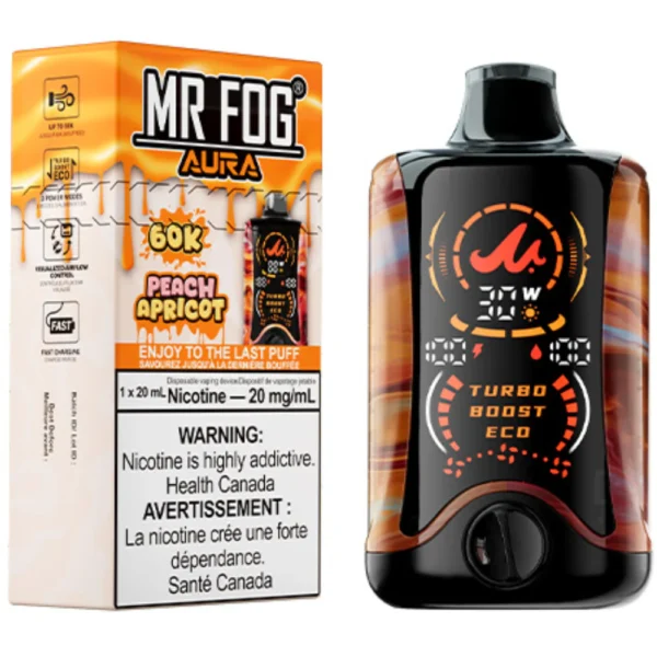 Mr Fog Aura Peach Apricot 60K Puffs Disposable Vape