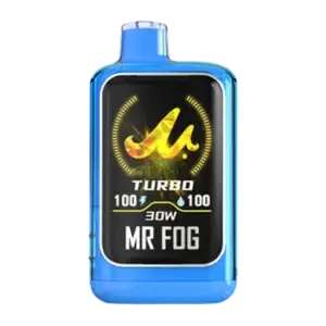Apple Mr Fog Nova Blue Razz Steezy Zero Nicotine Vape - Image 1