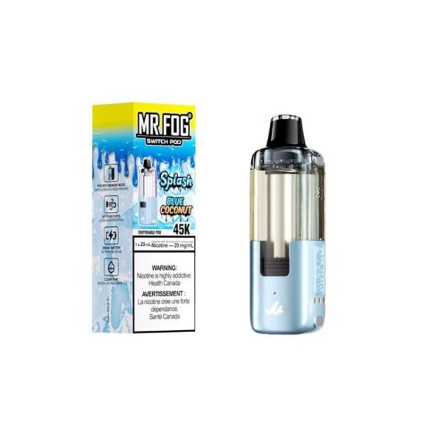 Blue Coconut (Splash Edition) Mr Fog Switch 45000 Puffs Disposable Vape - Pods Only