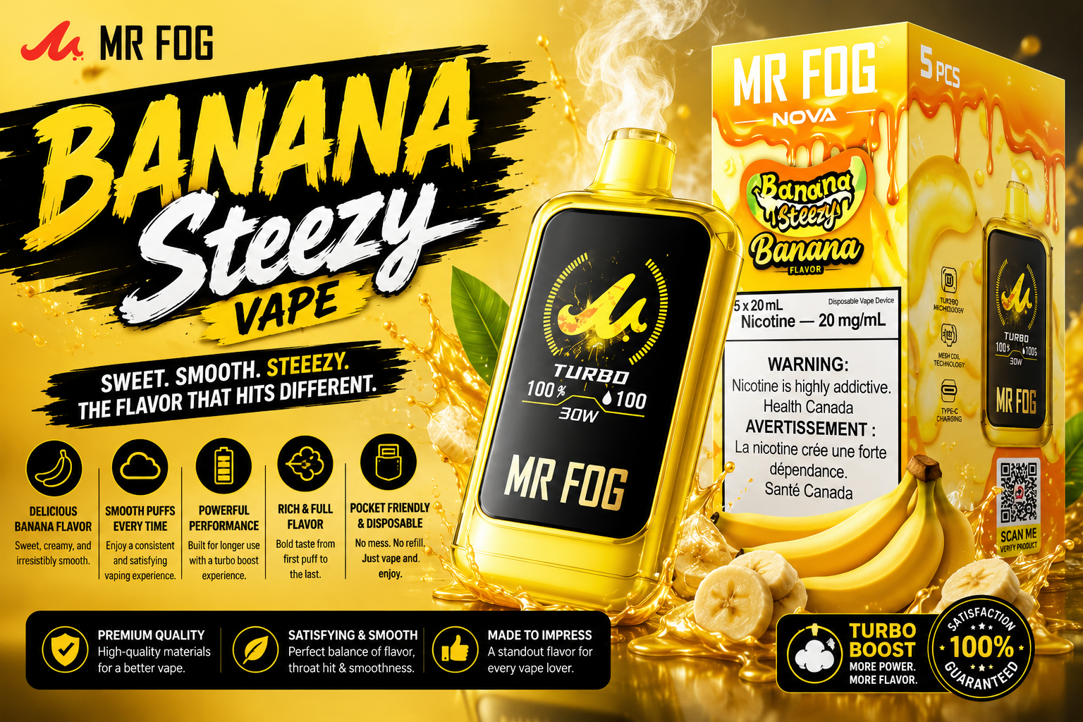 Banana Steezy Vape